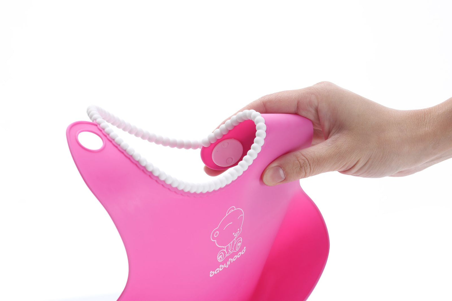 Little Angel - Baby Silicone Bib With Food Catcher - Blue/Green/pink
