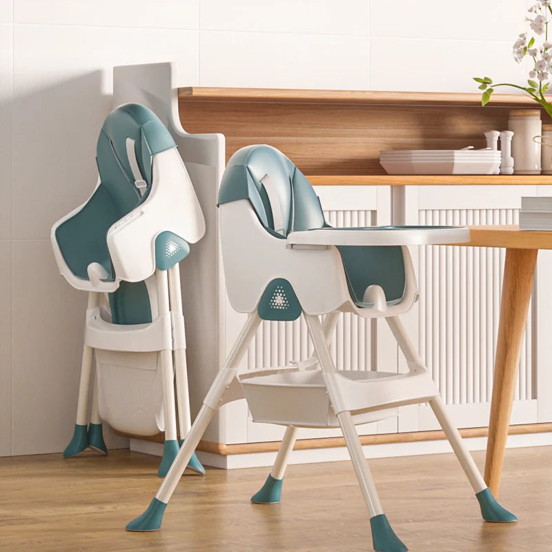 Little Angel - Baby High Chair With Feeding Tray & Storage - Blue