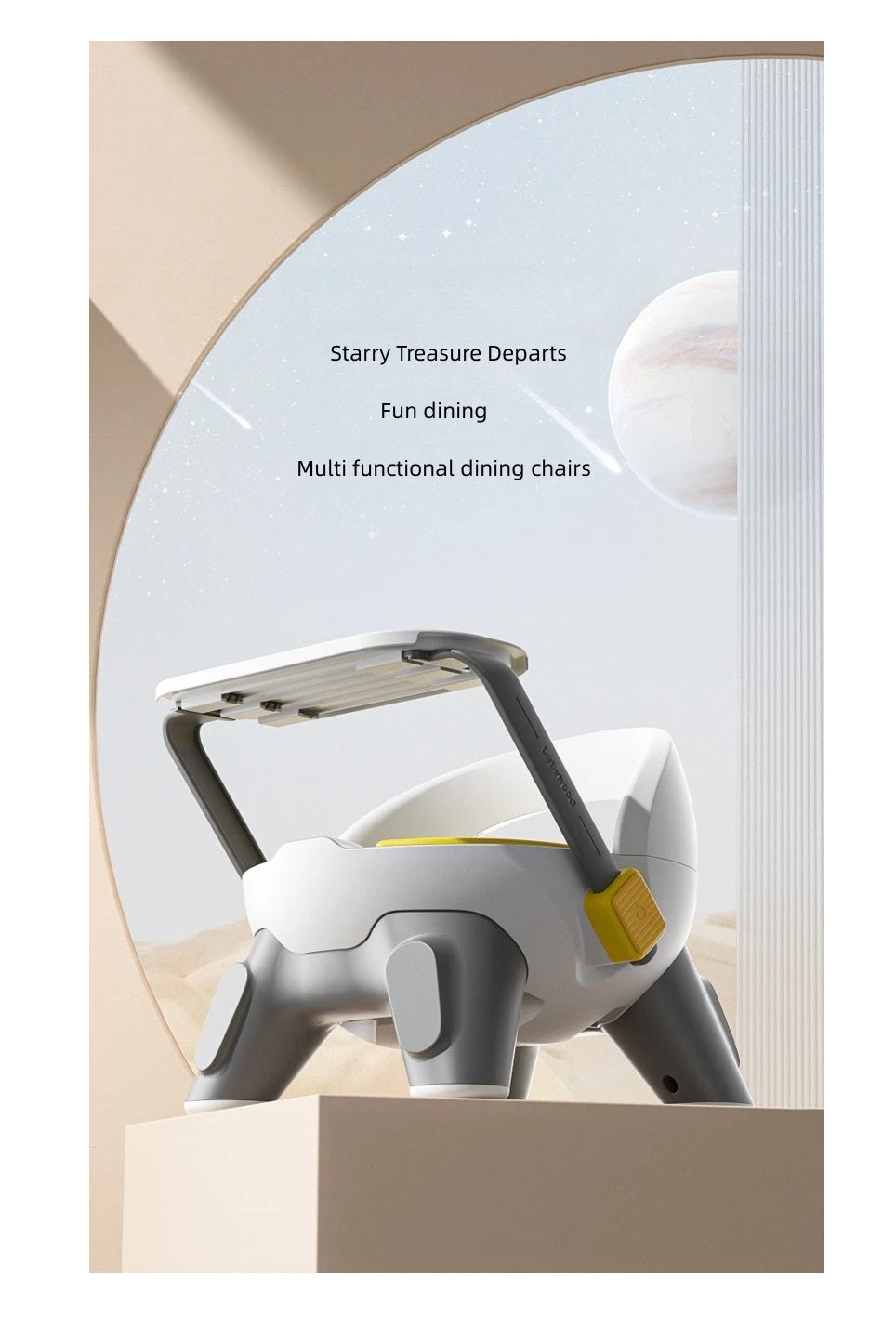Little Angel - Baby Booster Seat With Table Board - White
