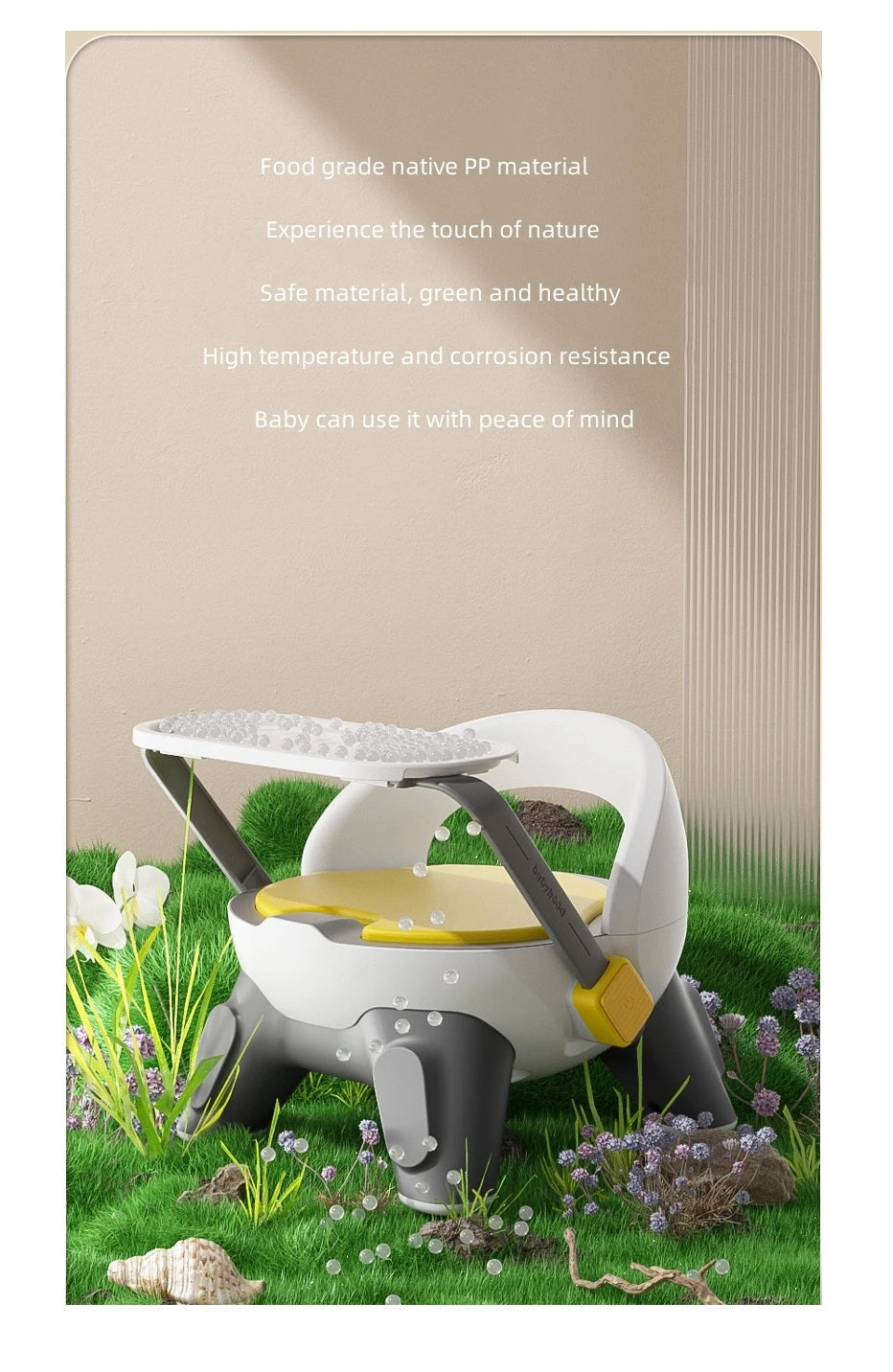 Little Angel - Baby Booster Seat With Table Board - White