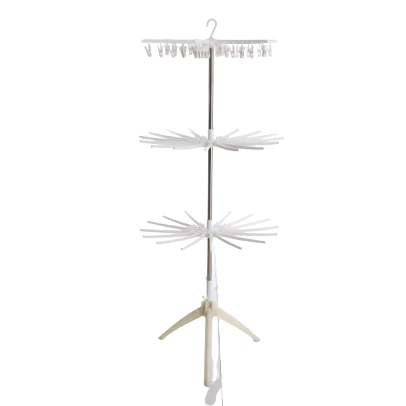 Little Angel - Baby Clothes 3 Layer Dryer Stand With Clips - White