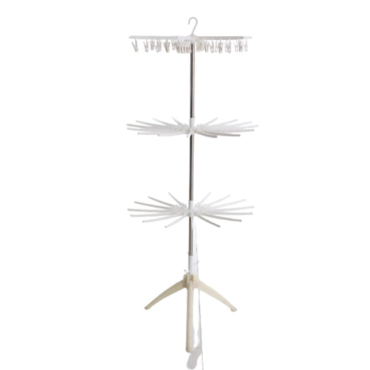 Little Angel - Baby Clothes 3 Layer Dryer Stand With Clips - White
