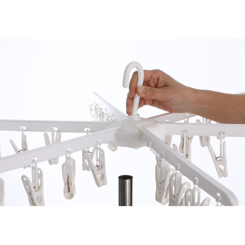 Little Angel - Baby Clothes 3 Layer Dryer Stand With Clips - White