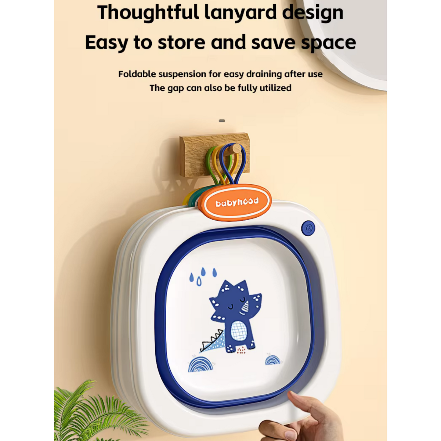 Little Angel - Baby Foldable Wash Basin With Animal Print