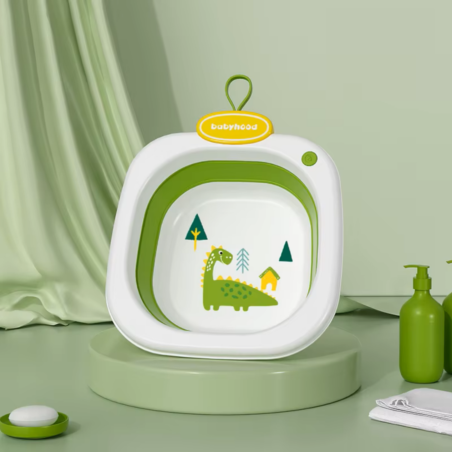 Little Angel - Baby Foldable Wash Basin With Animal Print