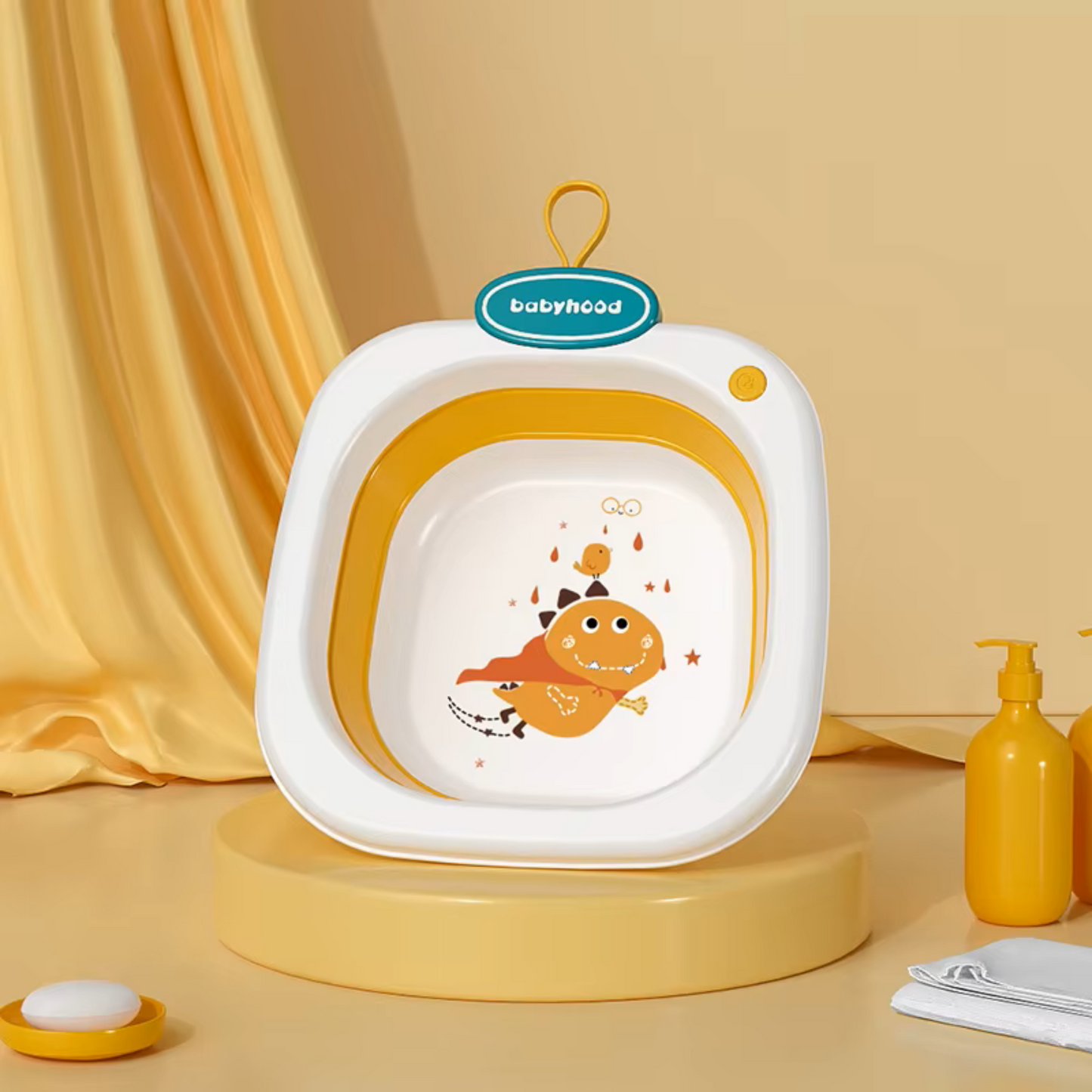 Little Angel - Baby Foldable Wash Basin With Animal Print