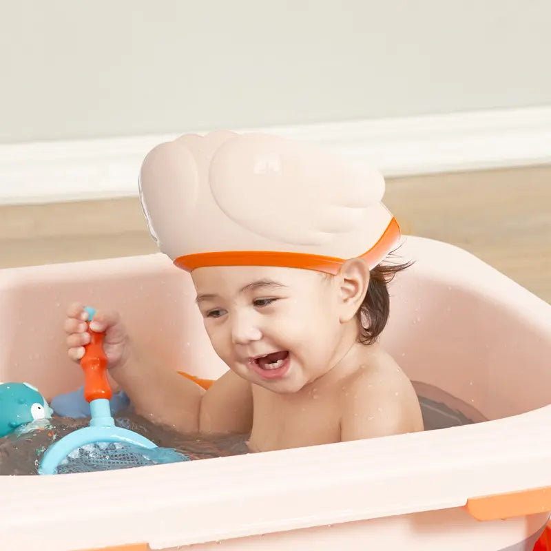 Little Angel - Baby Shower Cap Shampoo Bathing Protector - Orange