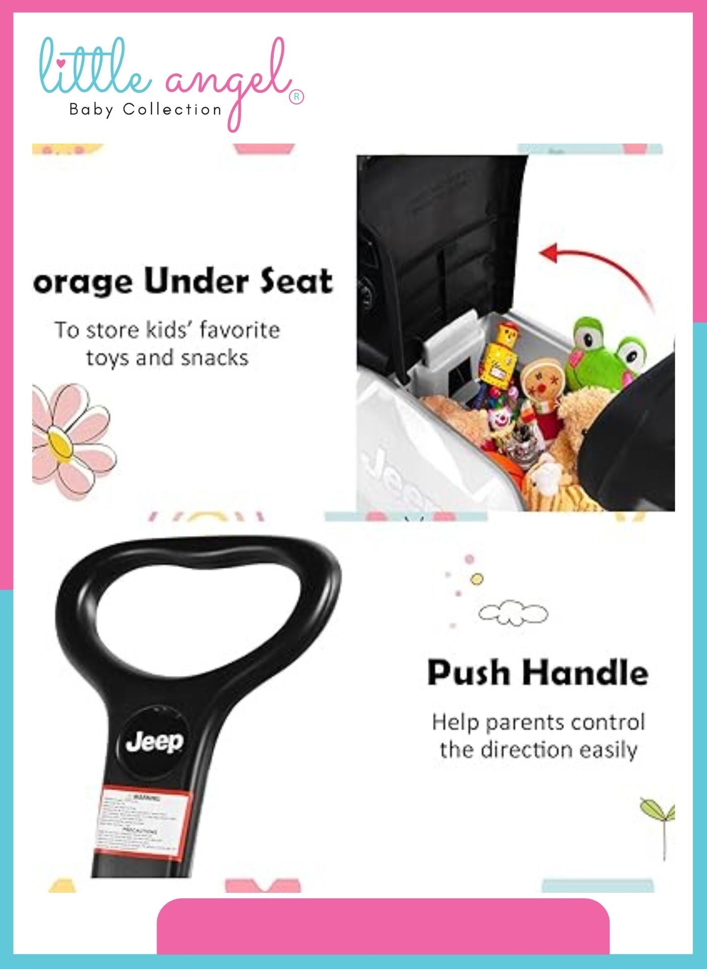 Little Angel - Baby Ride On Push Car With Handle