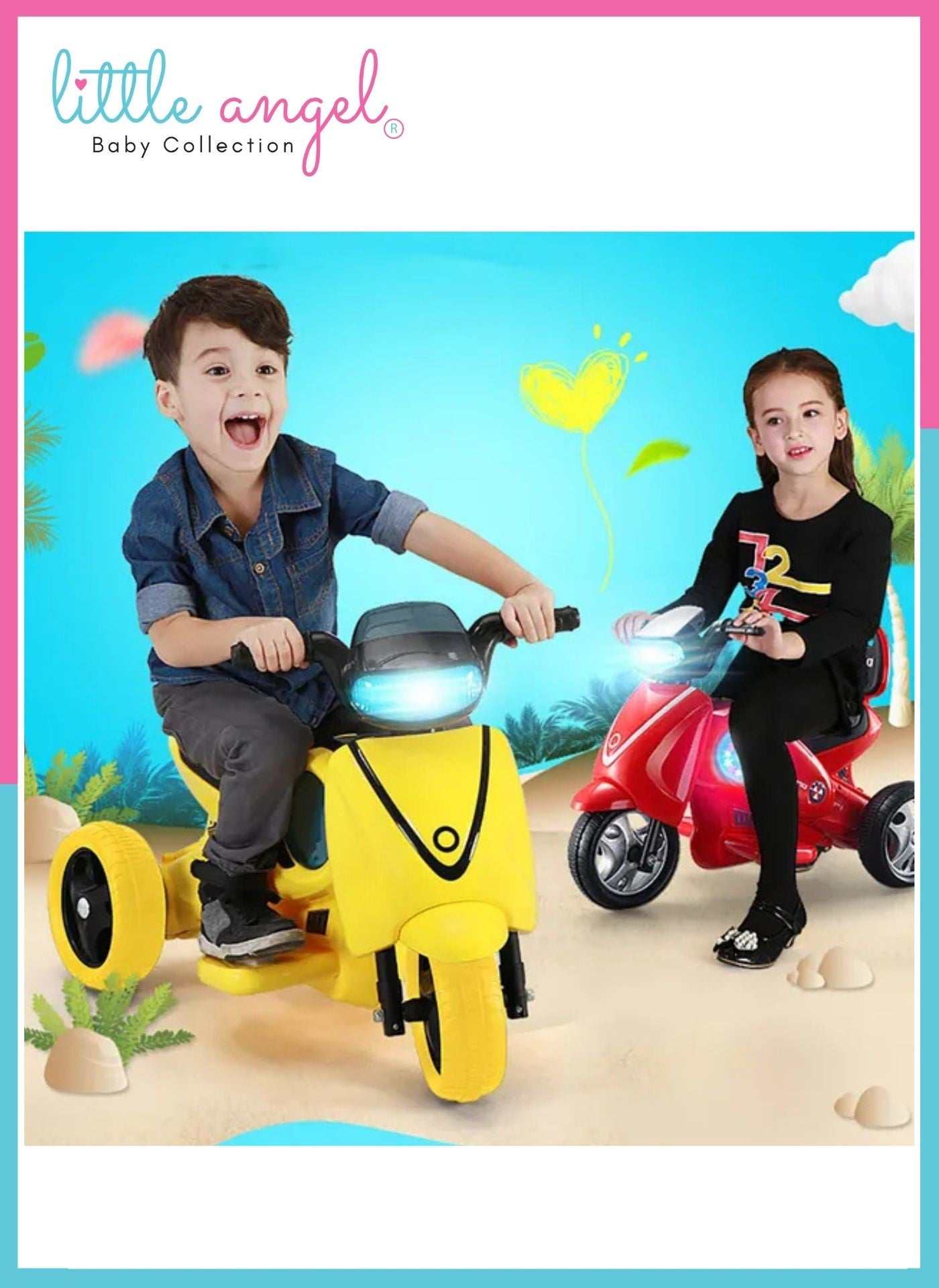 Kids Toys Ride On Bike Toy - Red
