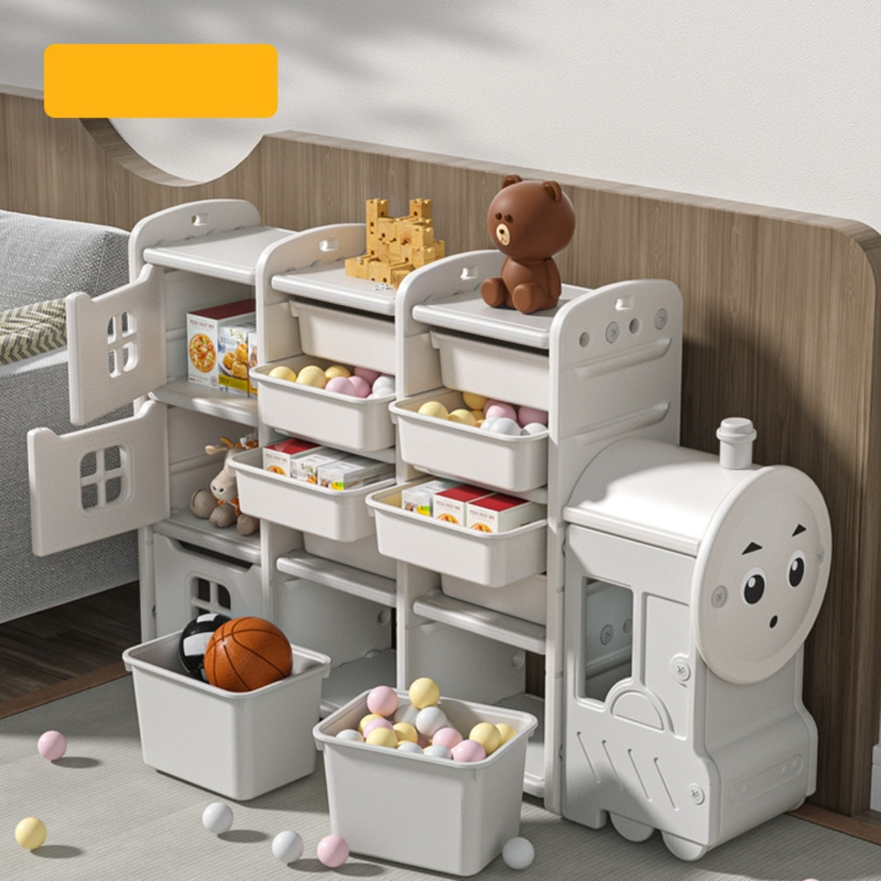 Little Angel Toys Organizers & Multi Storage Rack - White/Grey
