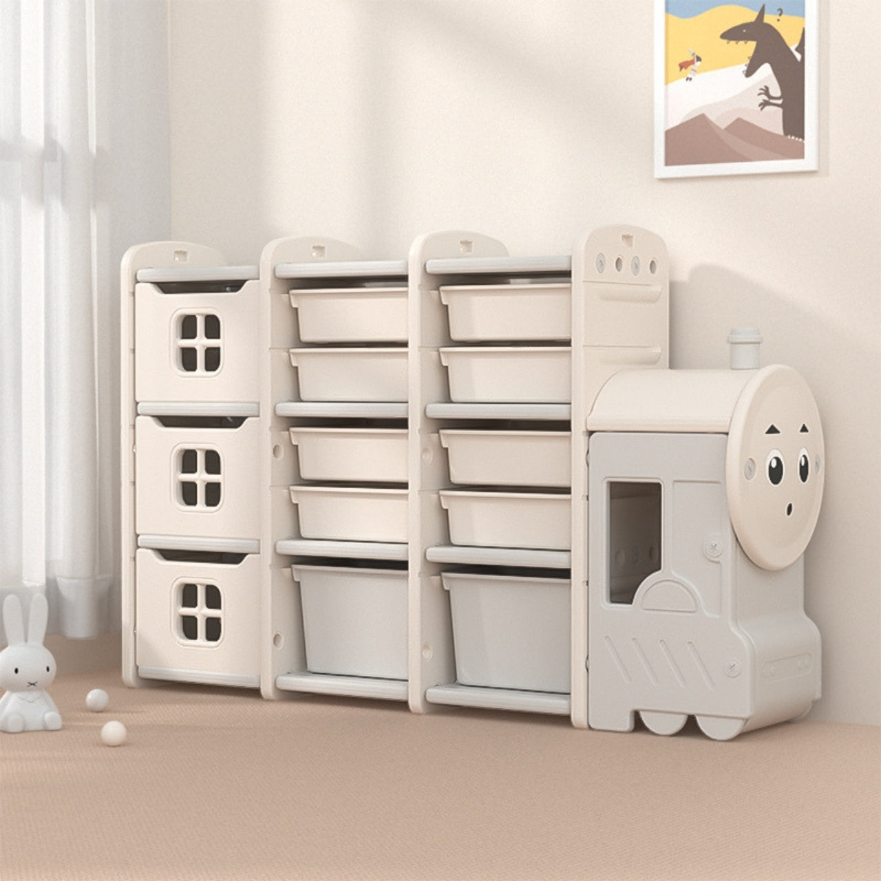 Little Angel Toys Organizers & Multi Storage Rack - White/Grey