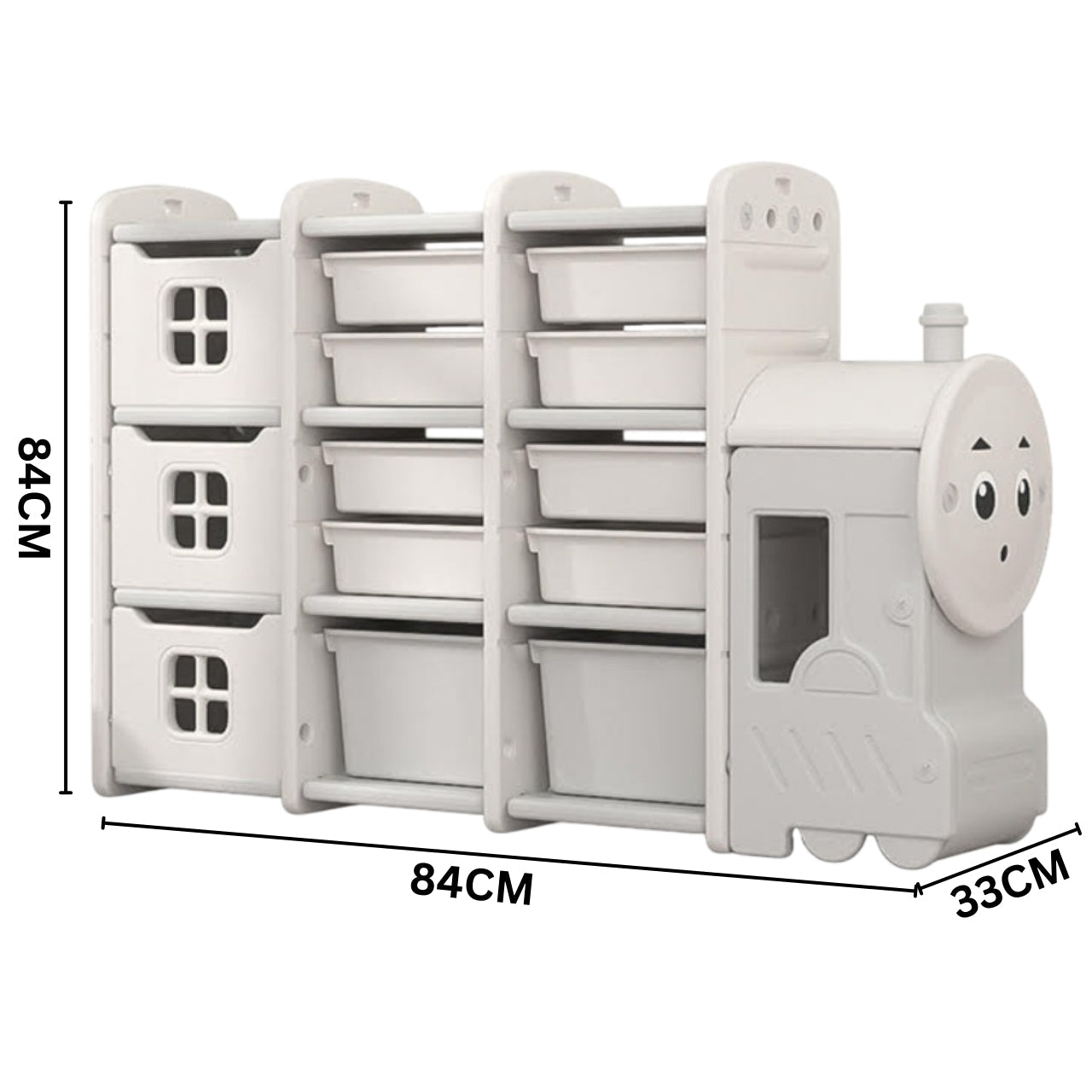 Little Angel Toys Organizers & Multi Storage Rack - White/Grey