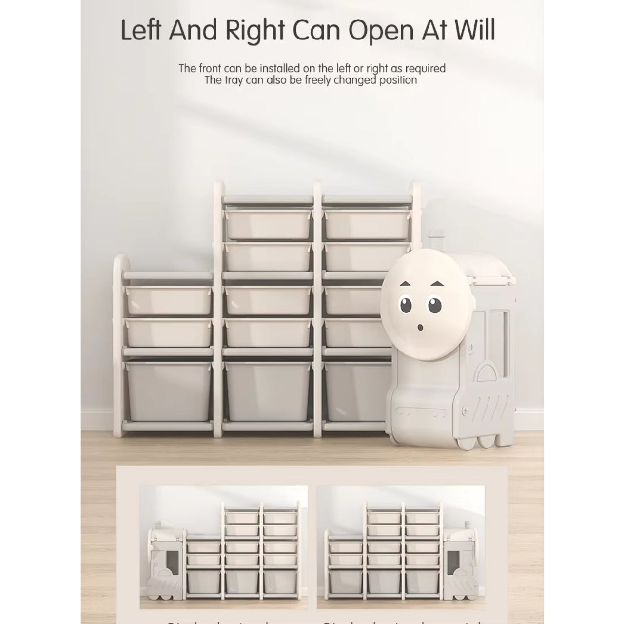 Little Angel Toys Organizers & Multi Storage Rack - White/Grey