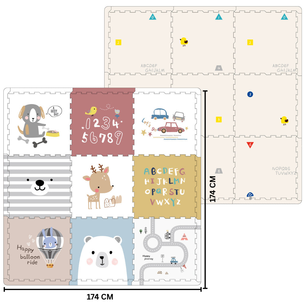 Little Angel - Baby Floor Play Mat For Crawling Puzzle Tiles