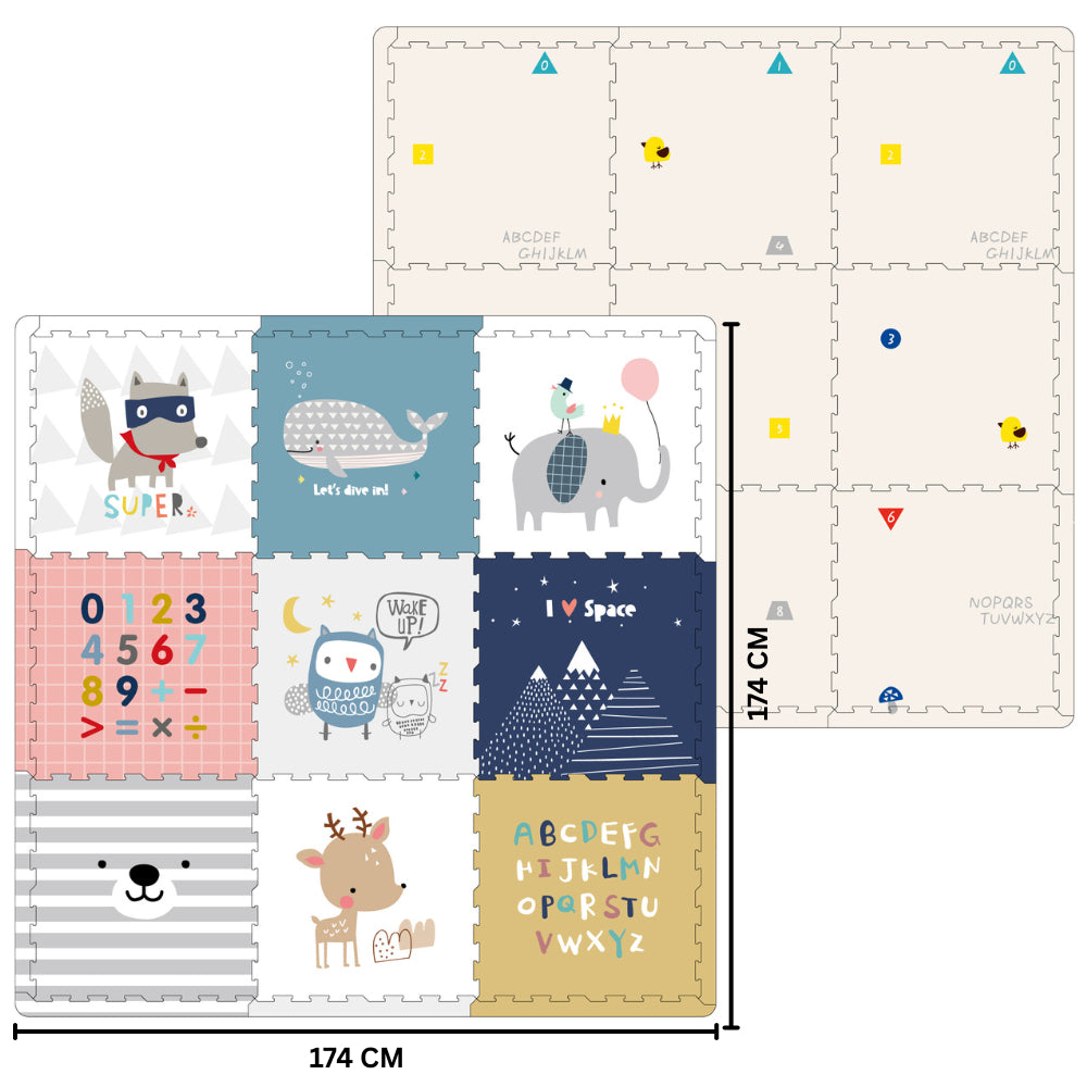 Little Angel - Baby Floor Play Mat For Crawling Puzzle Tiles