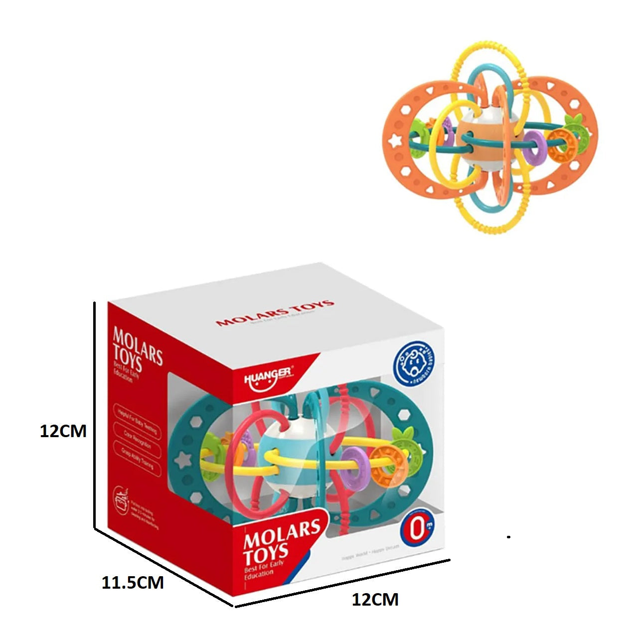 Hunager - Interactive Learning Ball Toy - Green/Orange