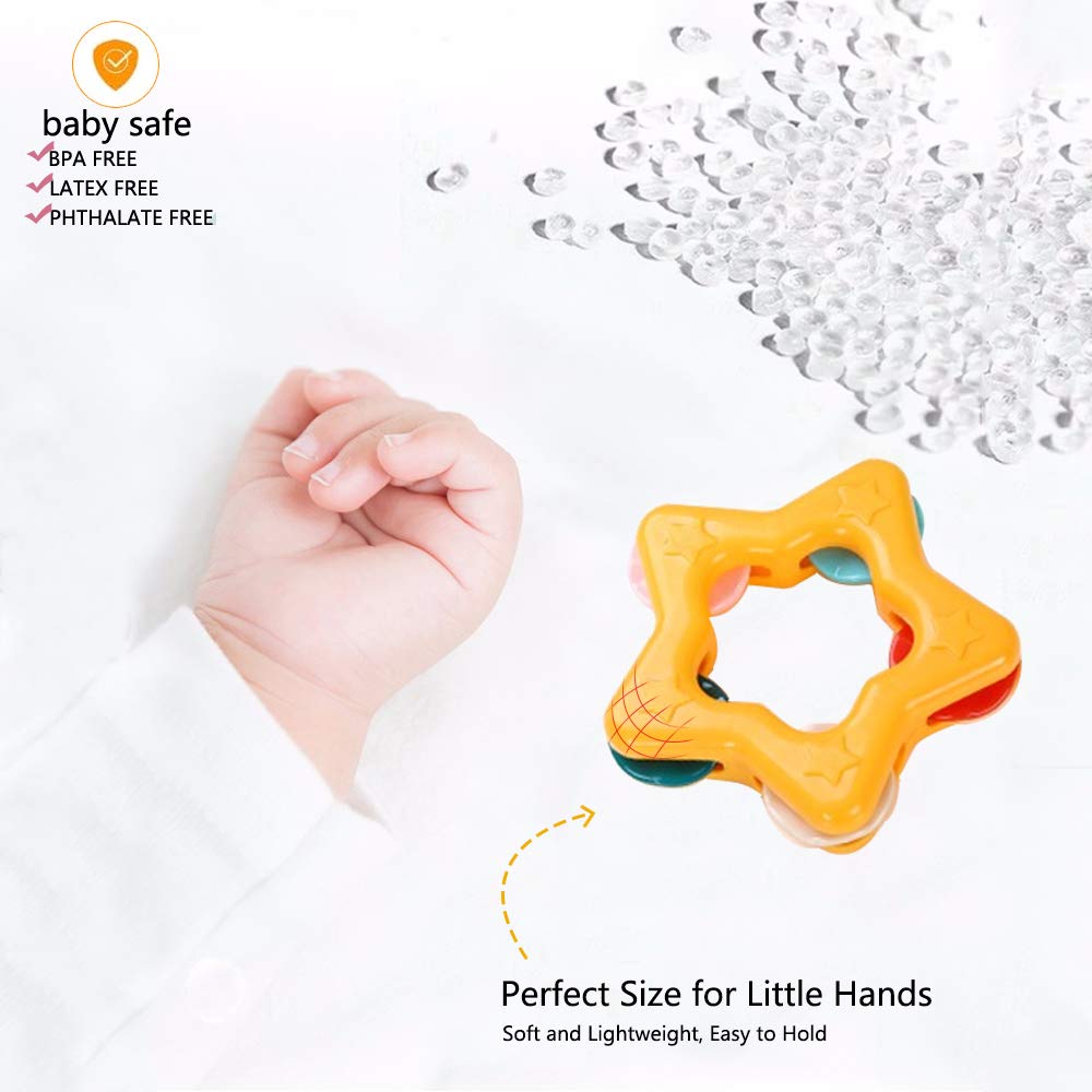Huanger - Baby Rattles And Teether Toy Set For Newborns 7Pcs