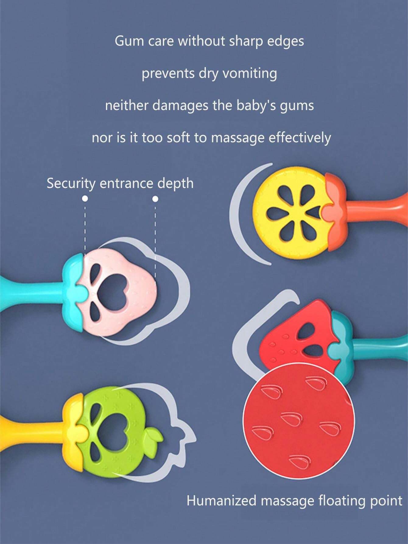 Huanger - Baby Fruit Teether With Rattle