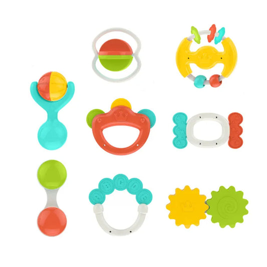 Huanger - Baby Rattles And Teether Toy Set For Newborns 8Pcs