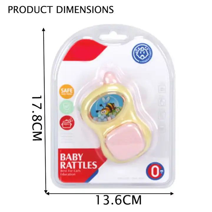Huanger - Baby Mobile Phone Toy Rattle W/ Sounds -Orange/Pink
