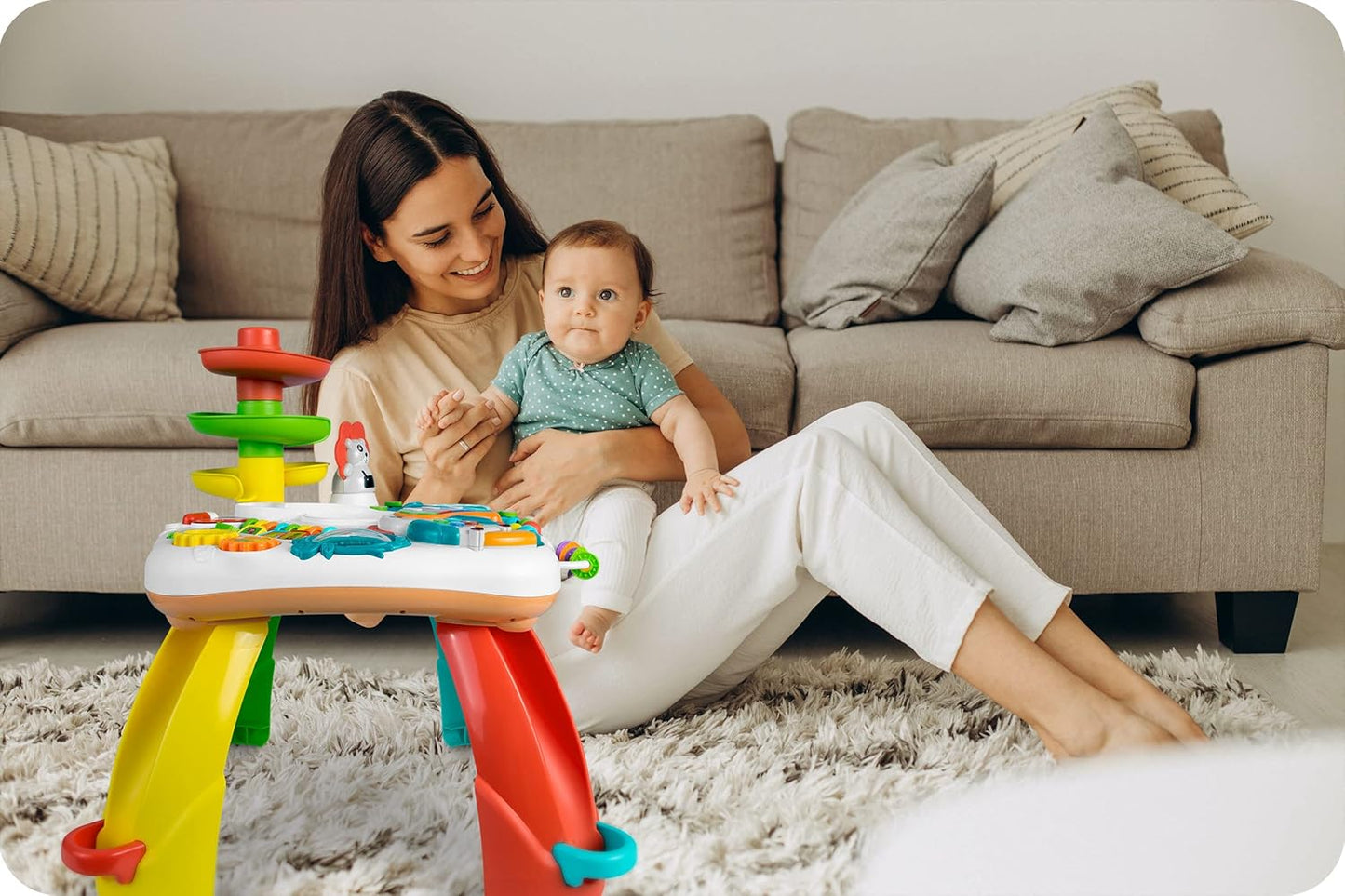 Huanger - Baby Activity Table Learning with Music - Multicolor