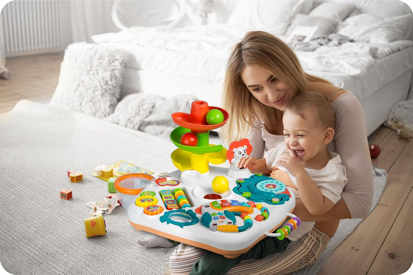 Huanger - Baby Activity Table Learning with Music - Multicolor
