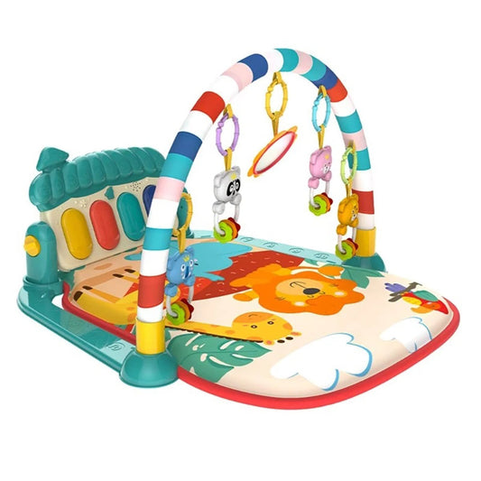 Huanger -Baby Play Gym Mat & Learning Walker With Music - Multicolor