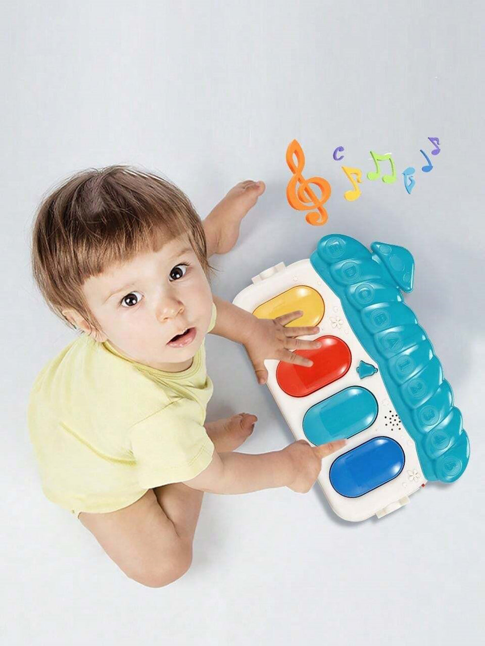 Huanger -Baby Play Gym Mat & Learning Walker With Music - Multicolor