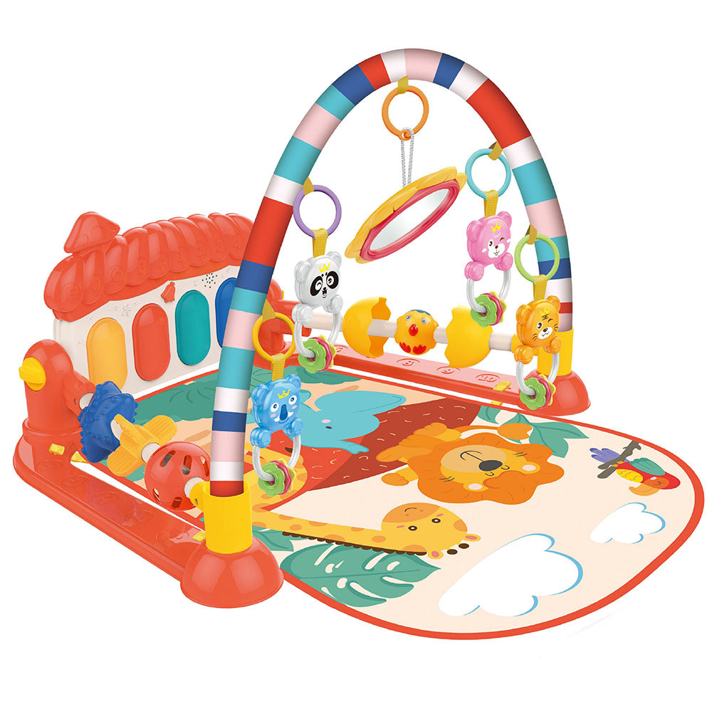 Huanger -Baby Play Gym Mat & Learning Walker With Music - Multicolor