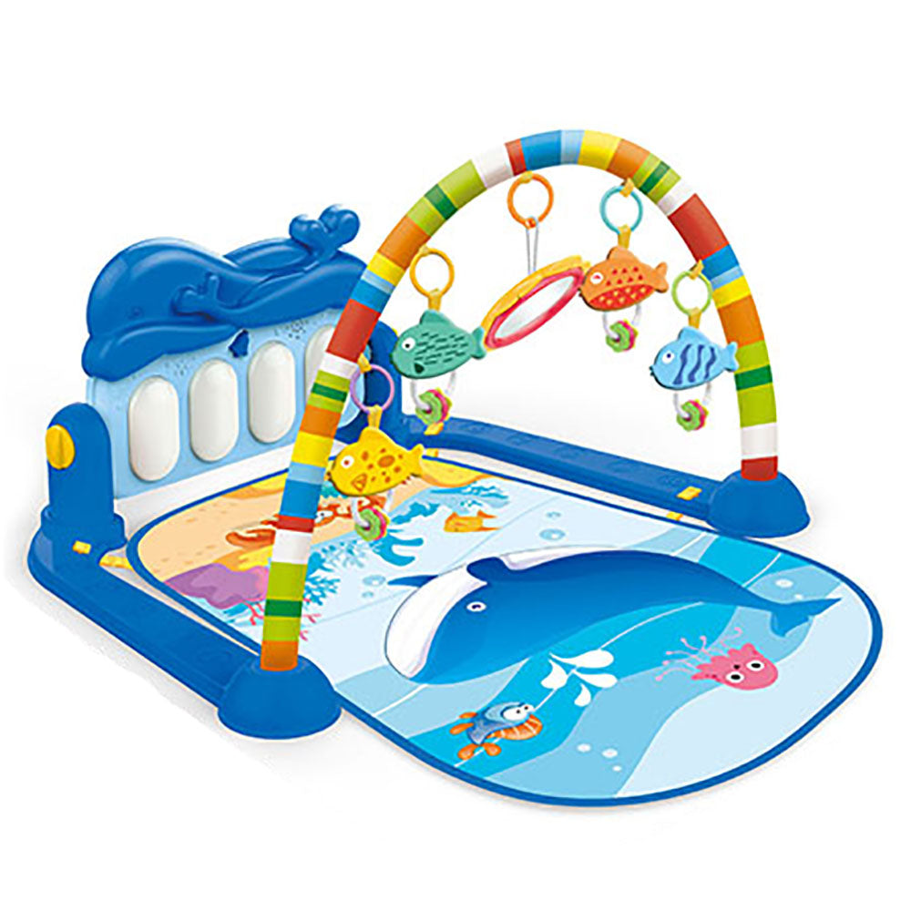 Huanger -Baby Play Gym Mat & Learning Walker With Music - Multicolor