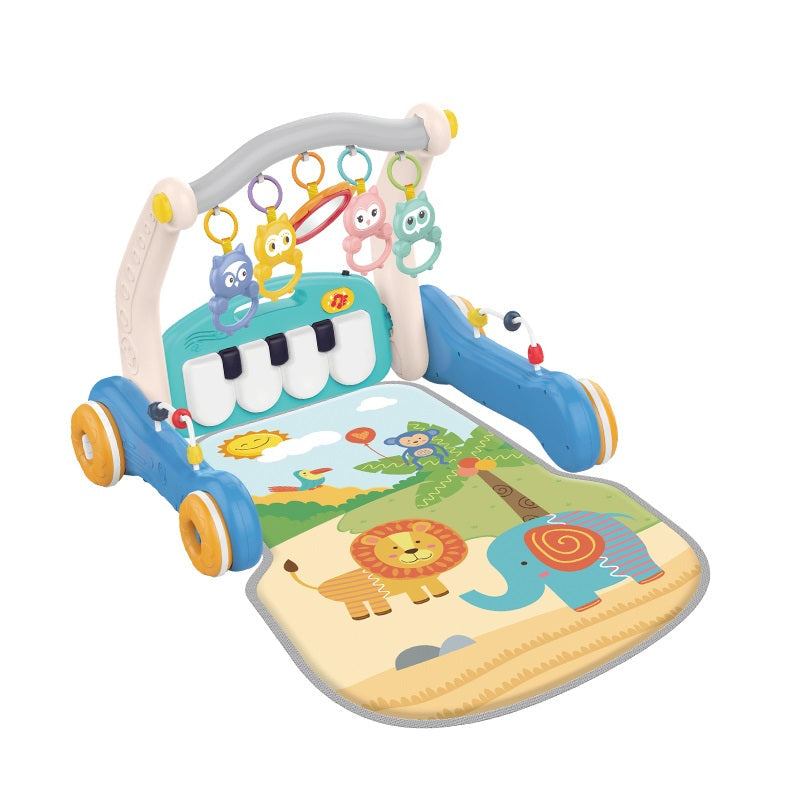 Huanger - Baby Play Gym Walker W/ Piano Activity Center - Multicolor