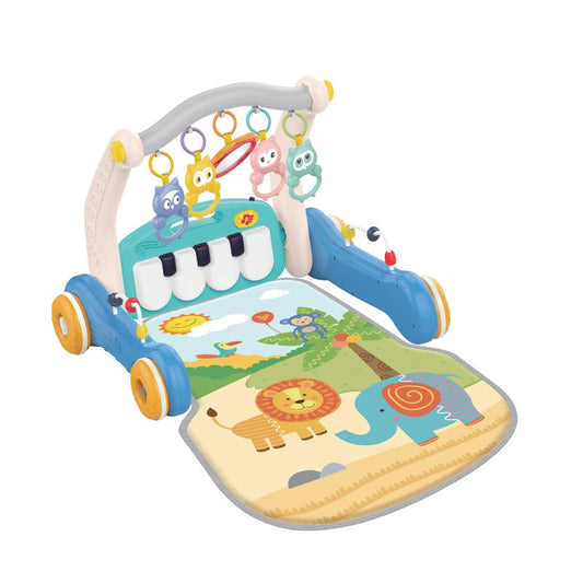Huanger - Baby Play Gym Walker W/ Piano Activity Center - Multicolor