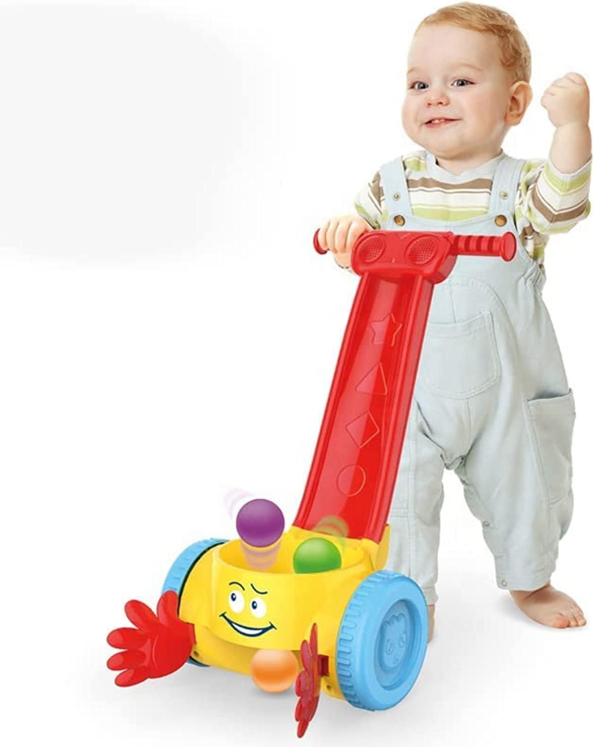 Huanger - 2-In-1 Kids Ball Popper & Scooper Walker With Music