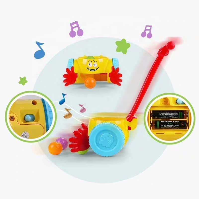 Huanger - 2-In-1 Kids Ball Popper & Scooper Walker With Music