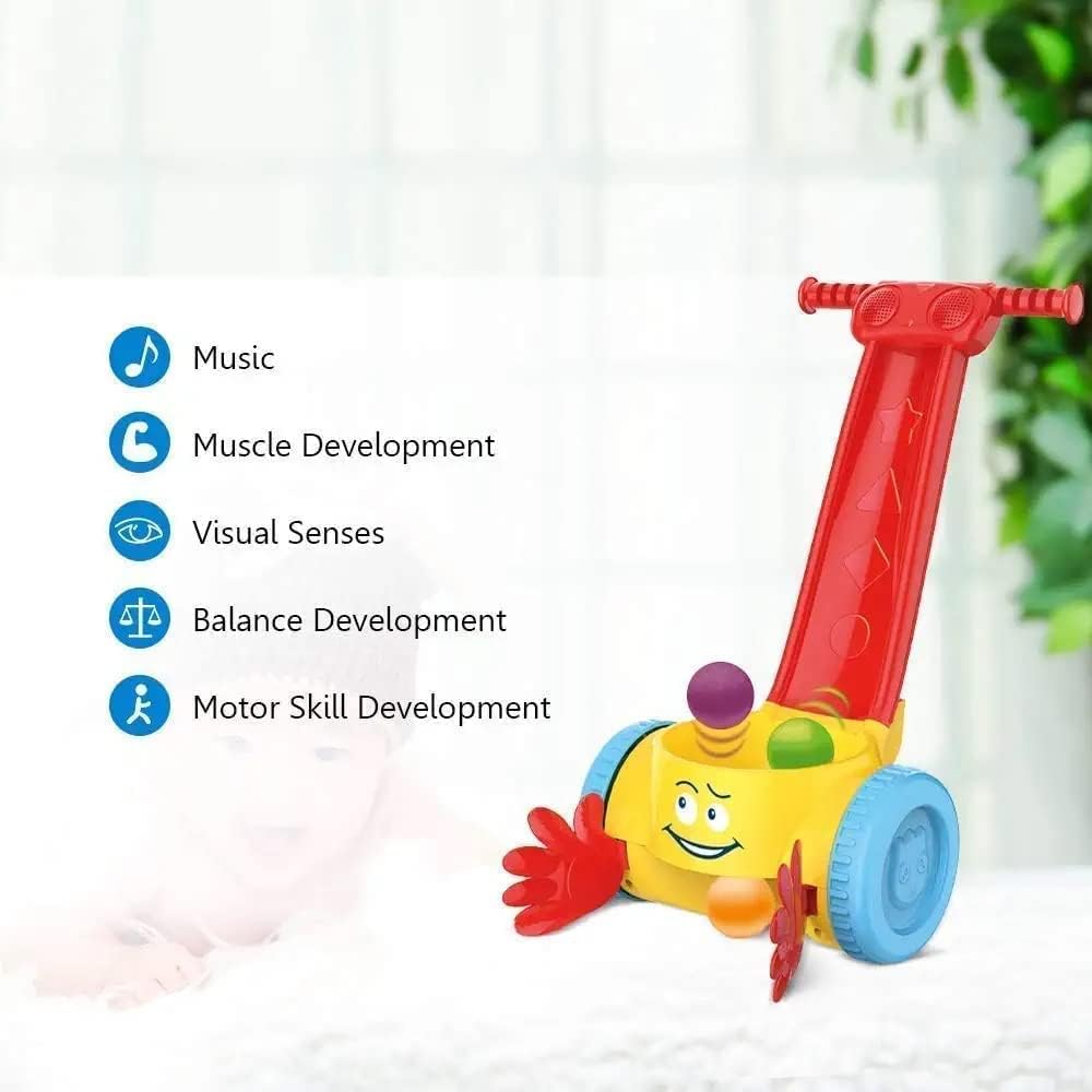 Huanger - 2-In-1 Kids Ball Popper & Scooper Walker With Music