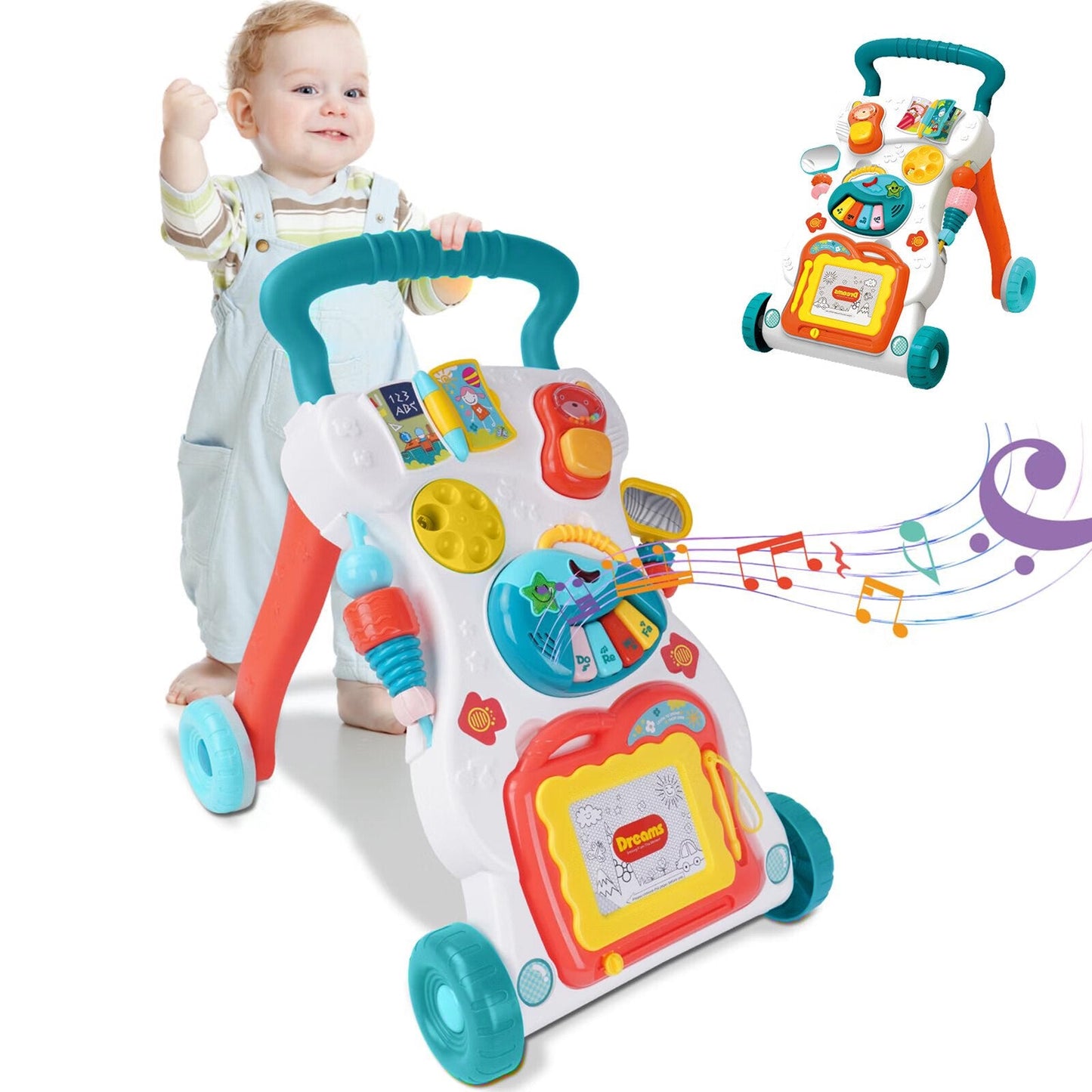 Huanger - Baby Walker Push Activity Learning Toy - Green