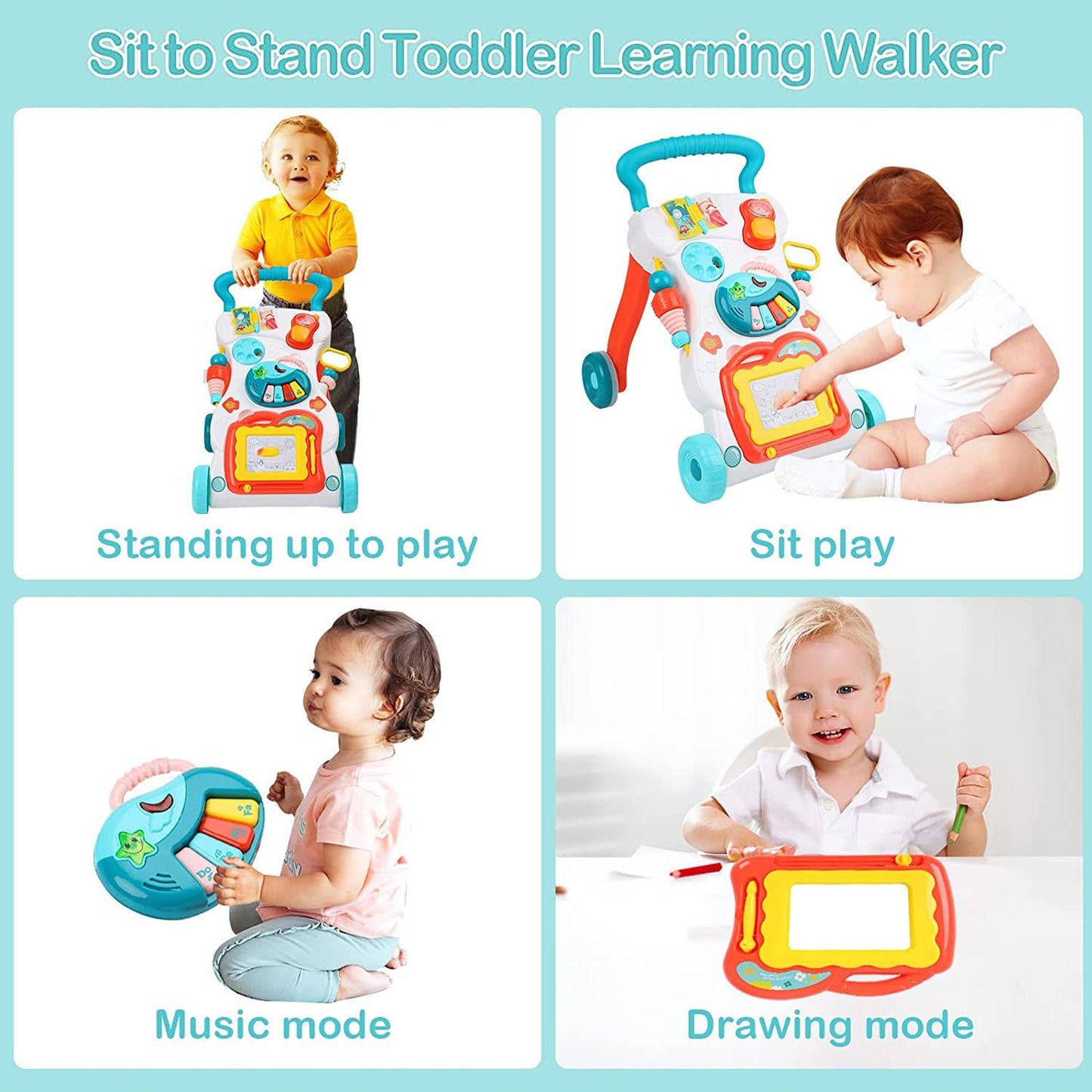 Huanger - Baby Walker Push Activity Learning Toy - Green