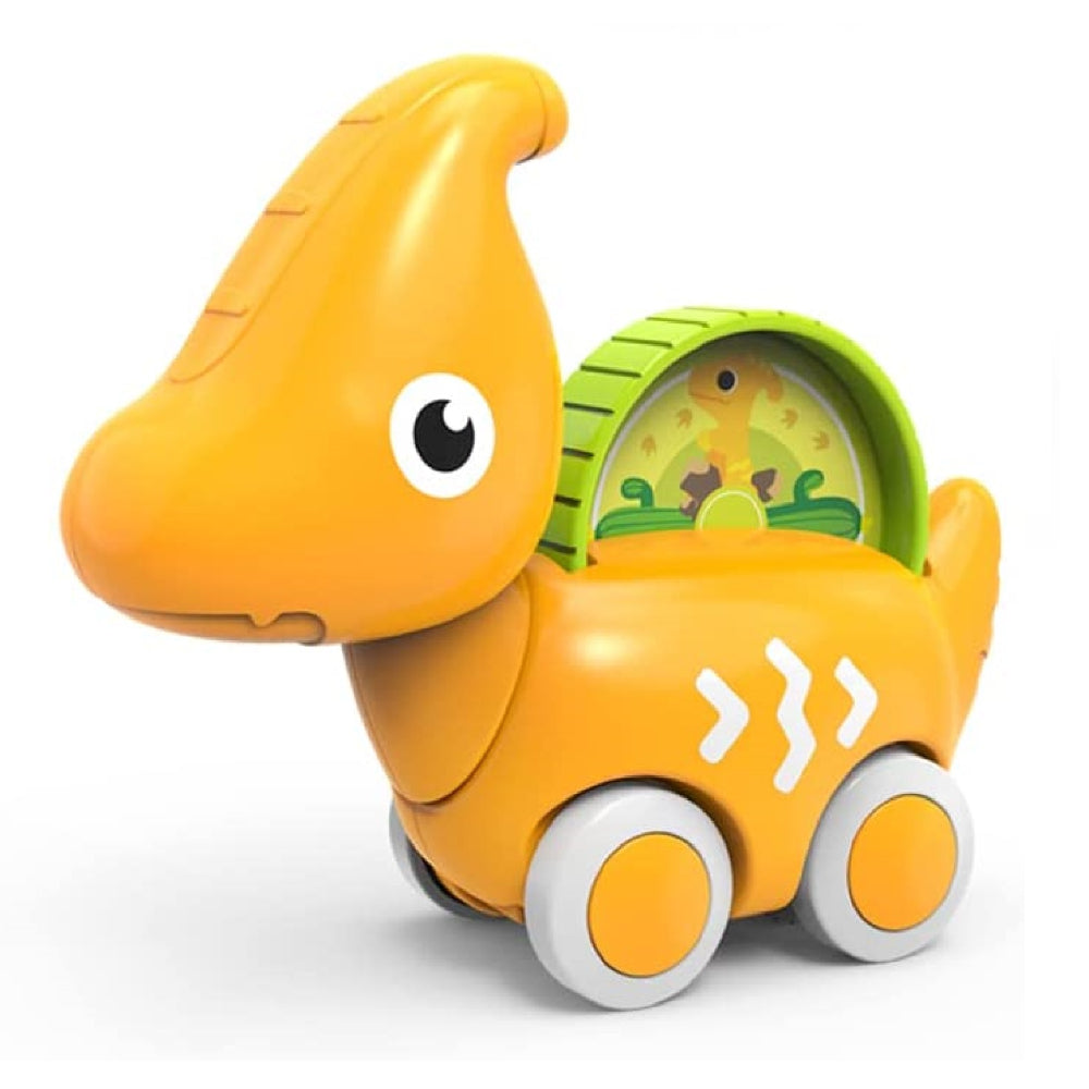 Huanger -Baby Dinosaur Push And Pull Toy Car With Wheels - Multicolor