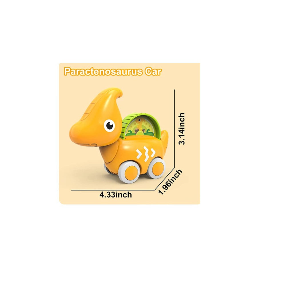 Huanger -Baby Dinosaur Push And Pull Toy Car With Wheels - Multicolor
