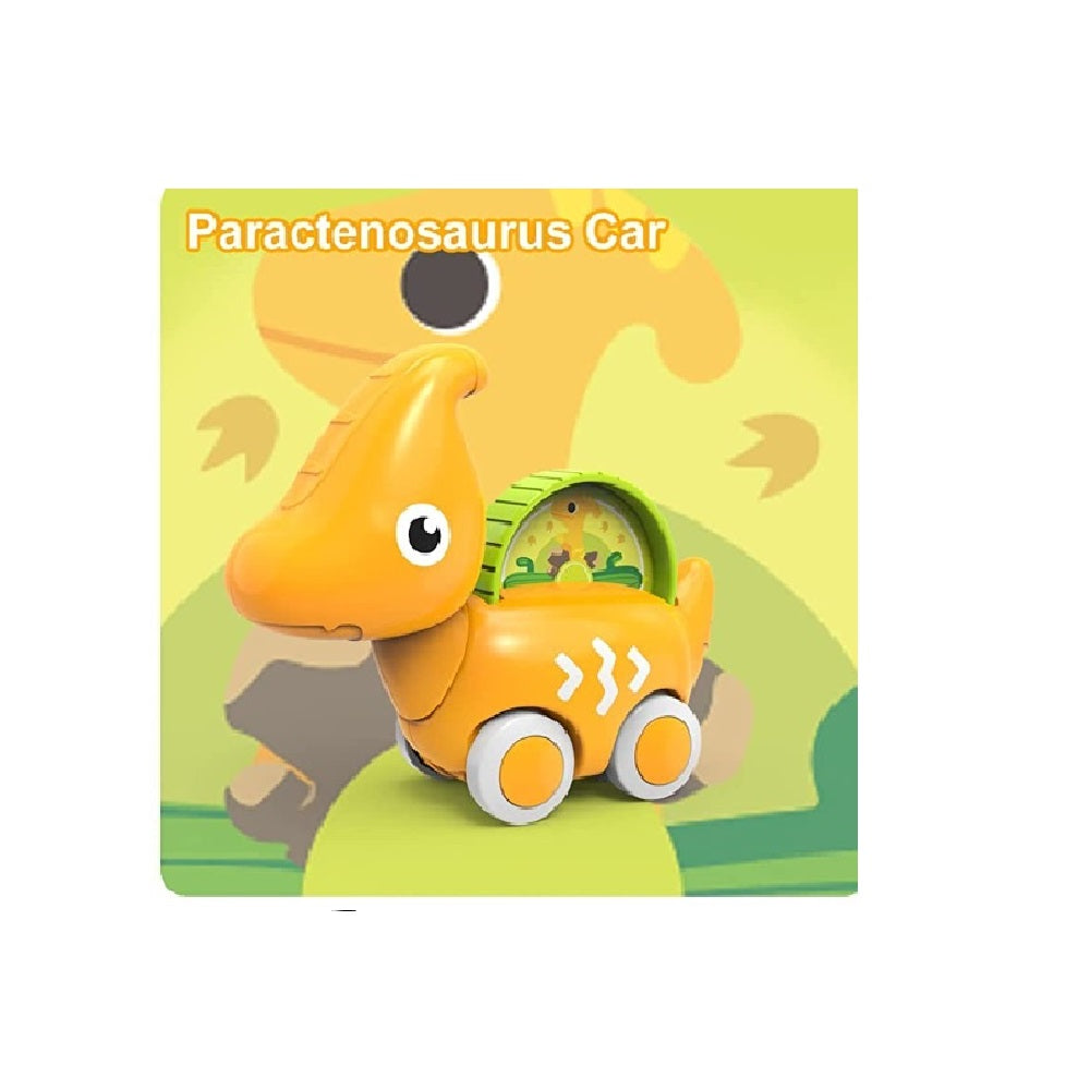 Huanger -Baby Dinosaur Push And Pull Toy Car With Wheels - Multicolor
