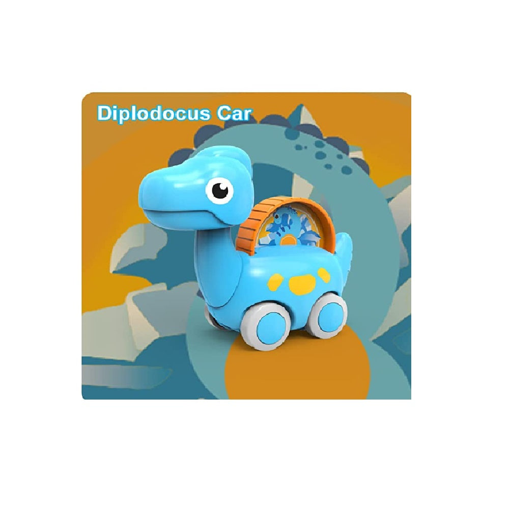 Huanger -Baby Dinosaur Push And Pull Toy Car With Wheels - Multicolor