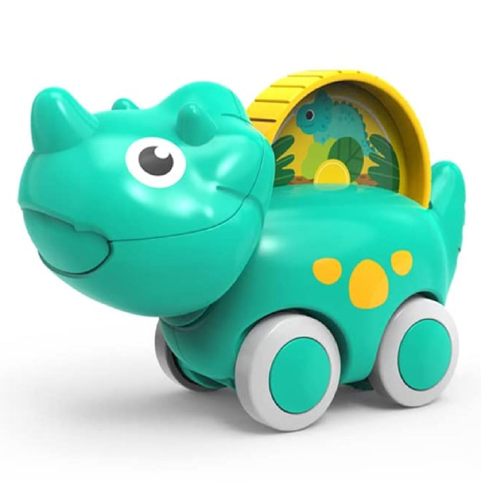 Huanger -Baby Dinosaur Push And Pull Toy Car With Wheels - Multicolor