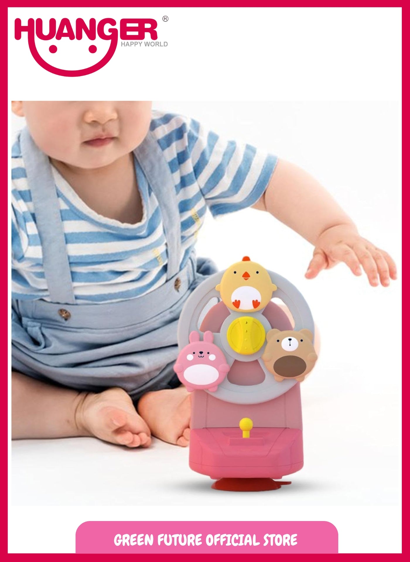 Little Angel - Baby Musical Ferris Wheel – Interactive Learning Toy - Blue/Pink