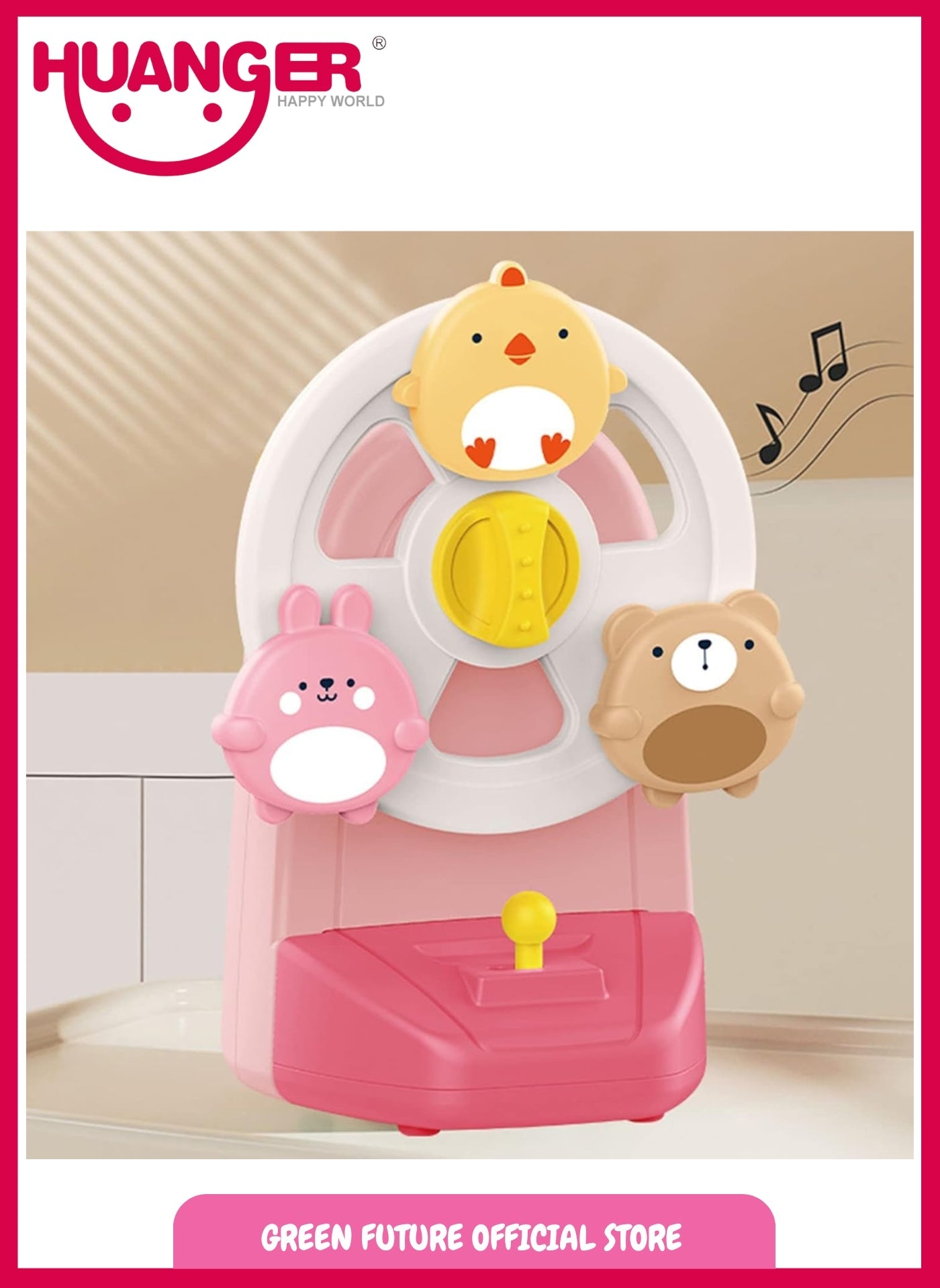 Little Angel - Baby Musical Ferris Wheel – Interactive Learning Toy - Blue/Pink