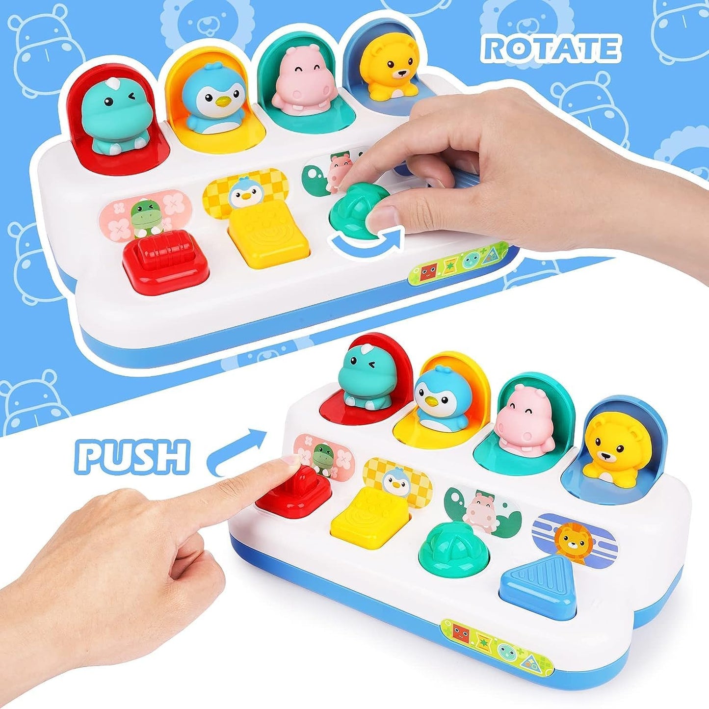 Baby Early Development Educational Toy for 1 Year Old – Interactive Learning, Cognitive Growth, Fine Motor Skills, Animal Figures, Vibrant Colors, Safe & Durable Design for Toddlers' Active Play