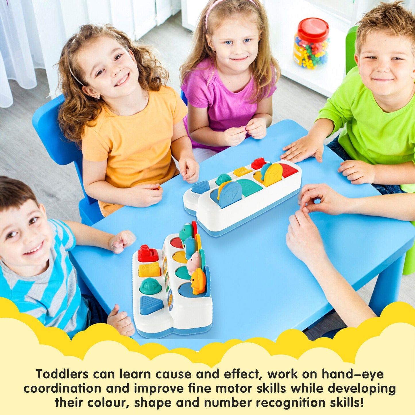 Baby Early Development Educational Toy for 1 Year Old – Interactive Learning, Cognitive Growth, Fine Motor Skills, Animal Figures, Vibrant Colors, Safe & Durable Design for Toddlers' Active Play