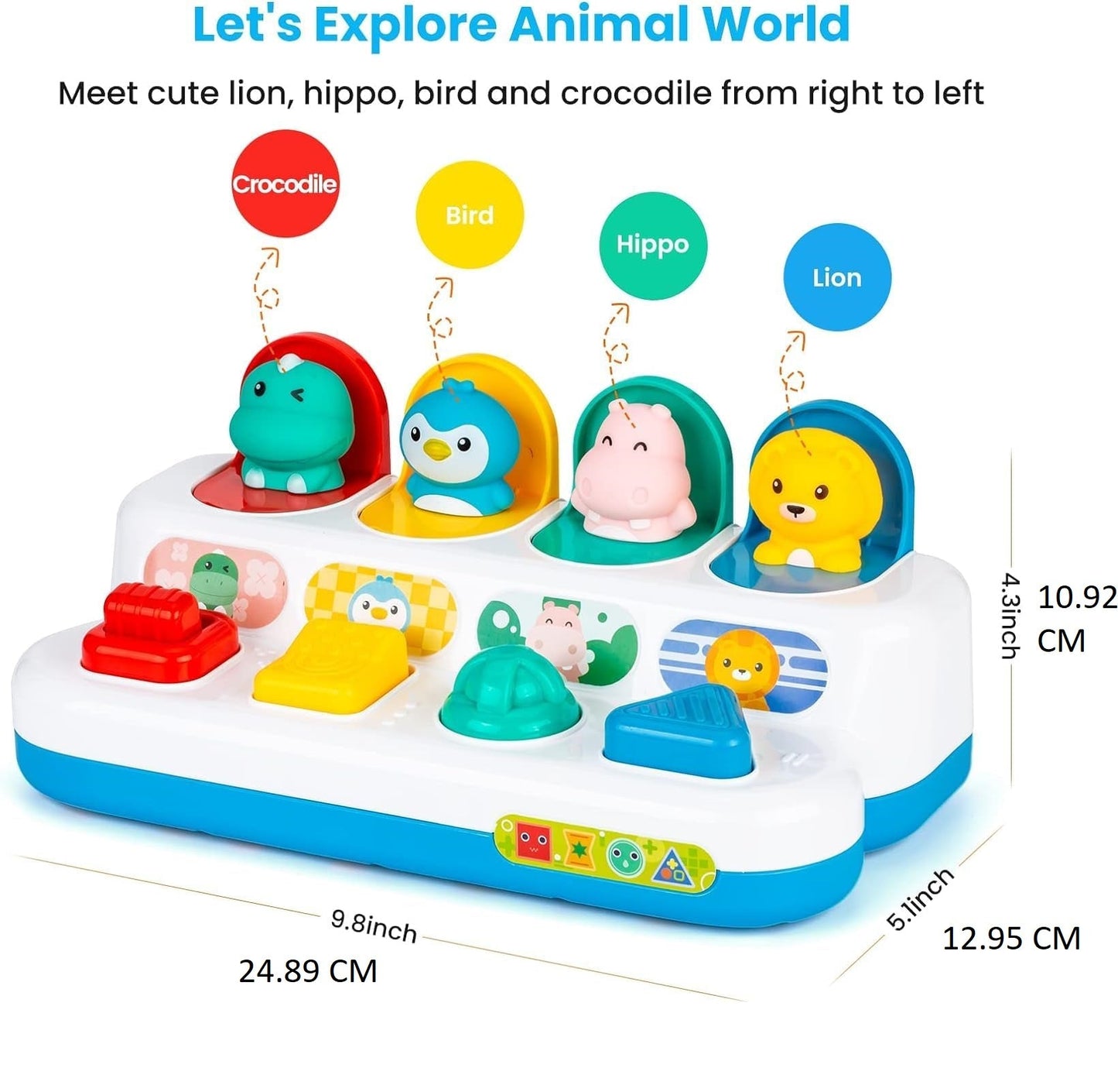 Baby Early Development Educational Toy for 1 Year Old – Interactive Learning, Cognitive Growth, Fine Motor Skills, Animal Figures, Vibrant Colors, Safe & Durable Design for Toddlers' Active Play