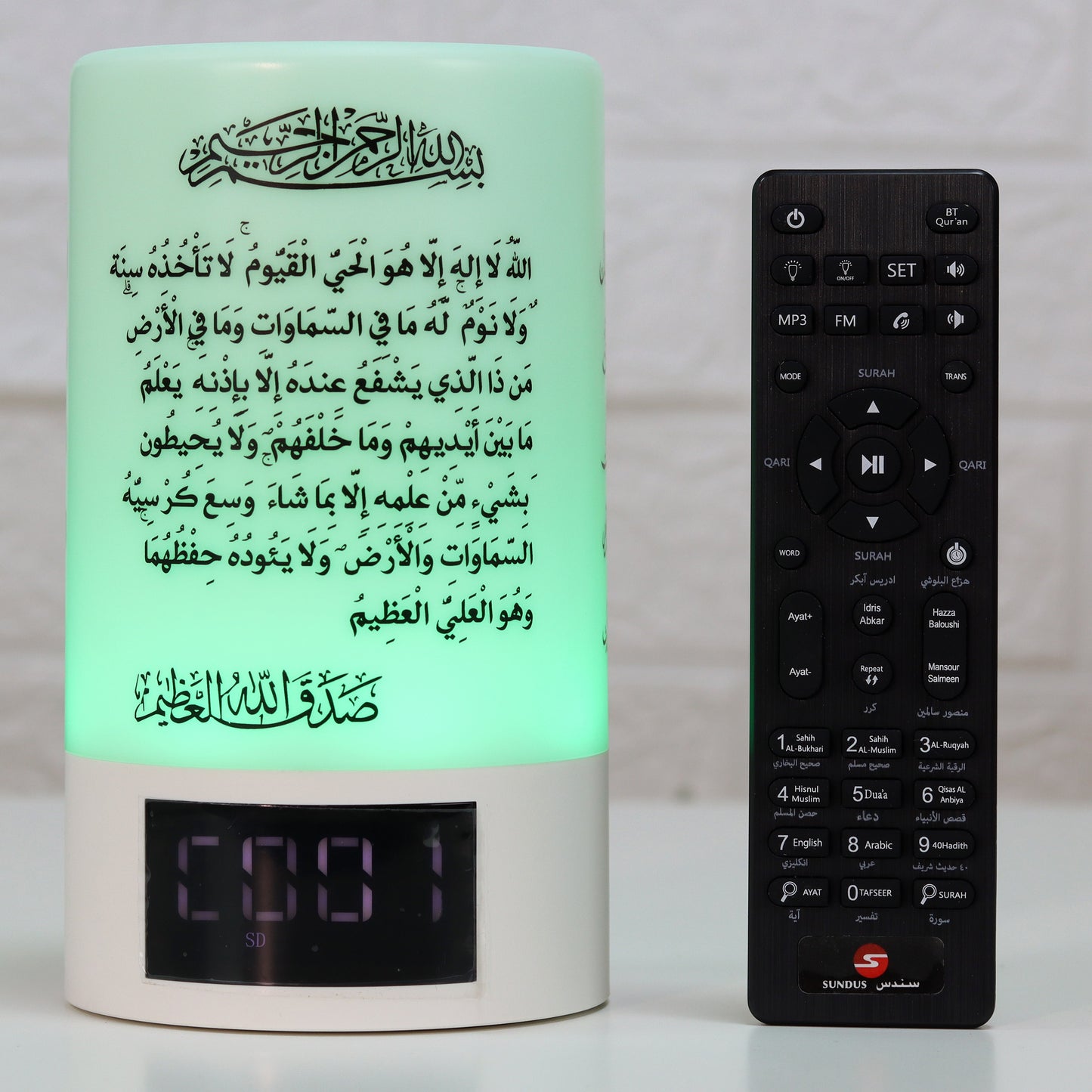 Portable Bluetooth Speaker with Built-in Light and Clock