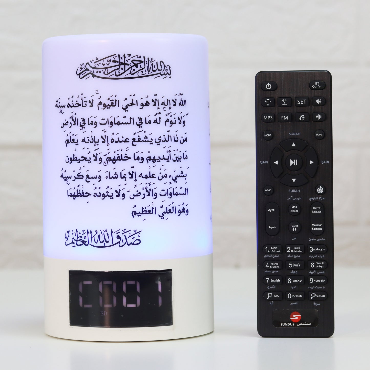 Portable Bluetooth Speaker with Built-in Light and Clock