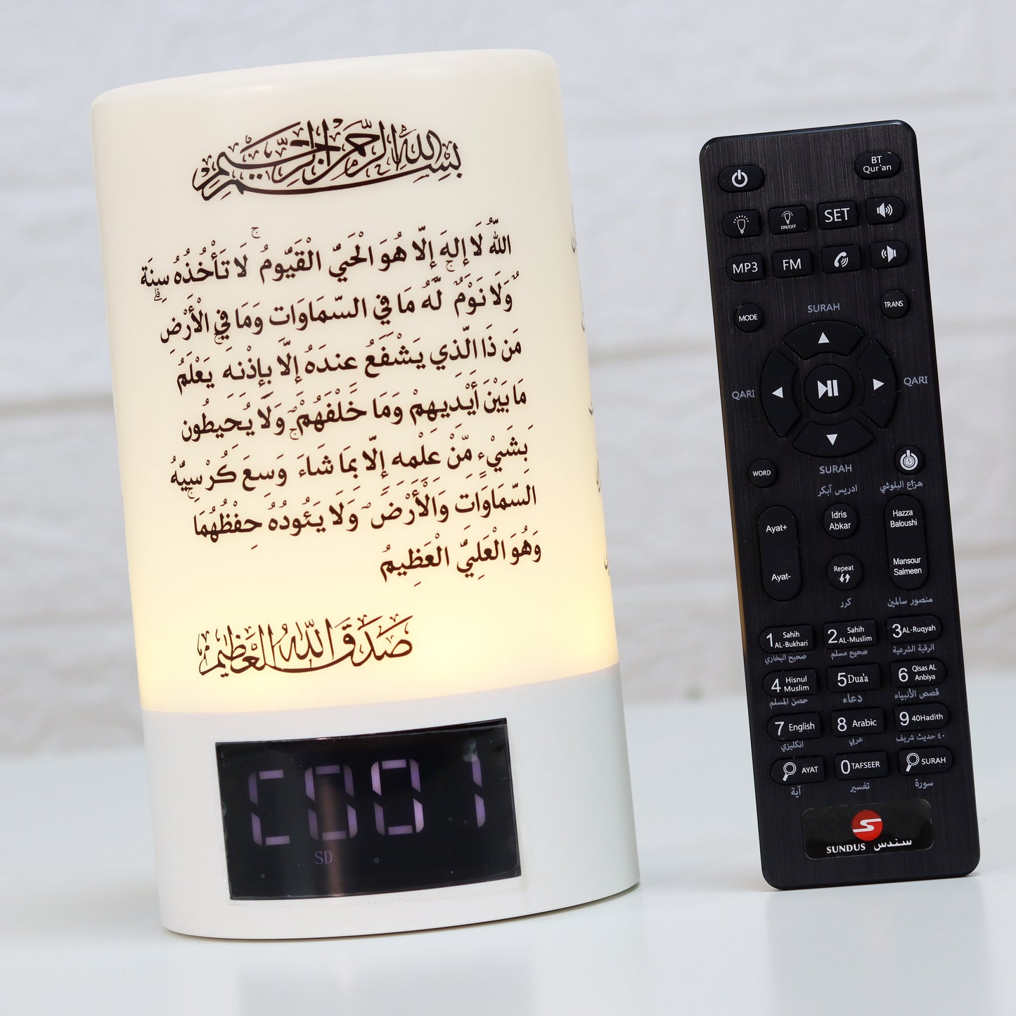 Portable Bluetooth Speaker with Built-in Light and Clock